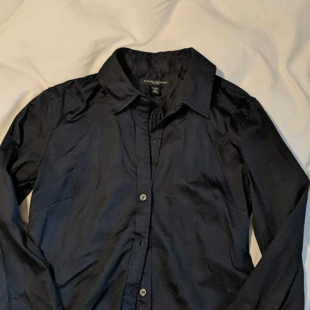 Banana Republic black Button Down